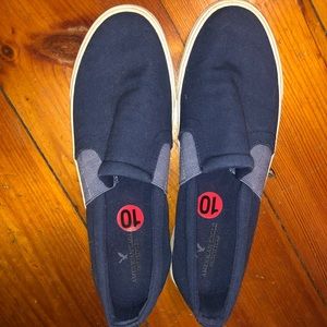 American eagles blue slip ons